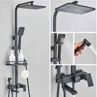 Colonne de douche Chrome — effet pluie & jets haute pression - Chrome