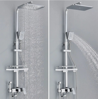 Colonne de douche noir mat — effet pluie & jets haute pression