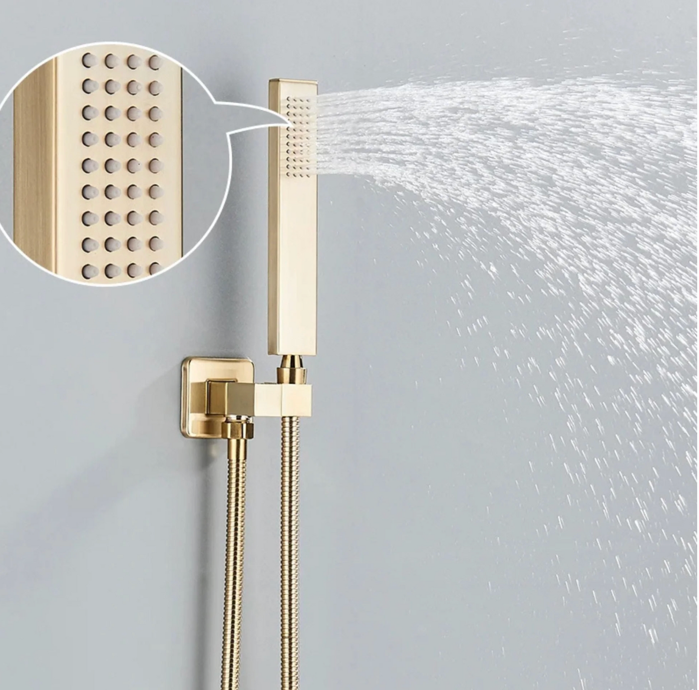 Colonne de Douche Encastrable Luxe LED – Pluie & Cascade, Douchette