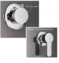 Colonne de Douche Hydromassante – Jets de Massage & Rangement Intégré - Chrome