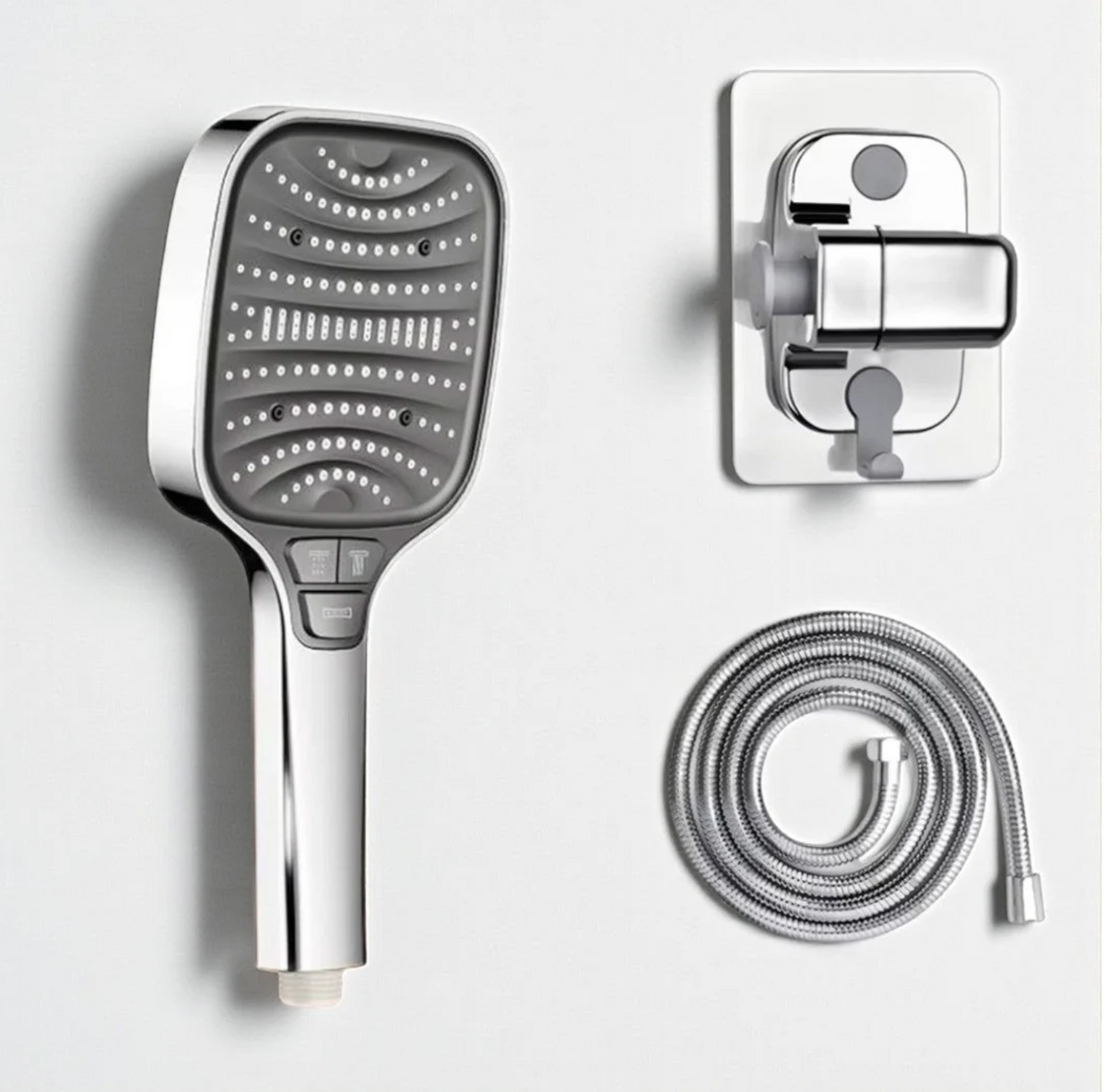 Pommeau de Douche Anti-Calcaire – Haute Pression & Économie d’Eau, 7 Modes, Bouton Stop