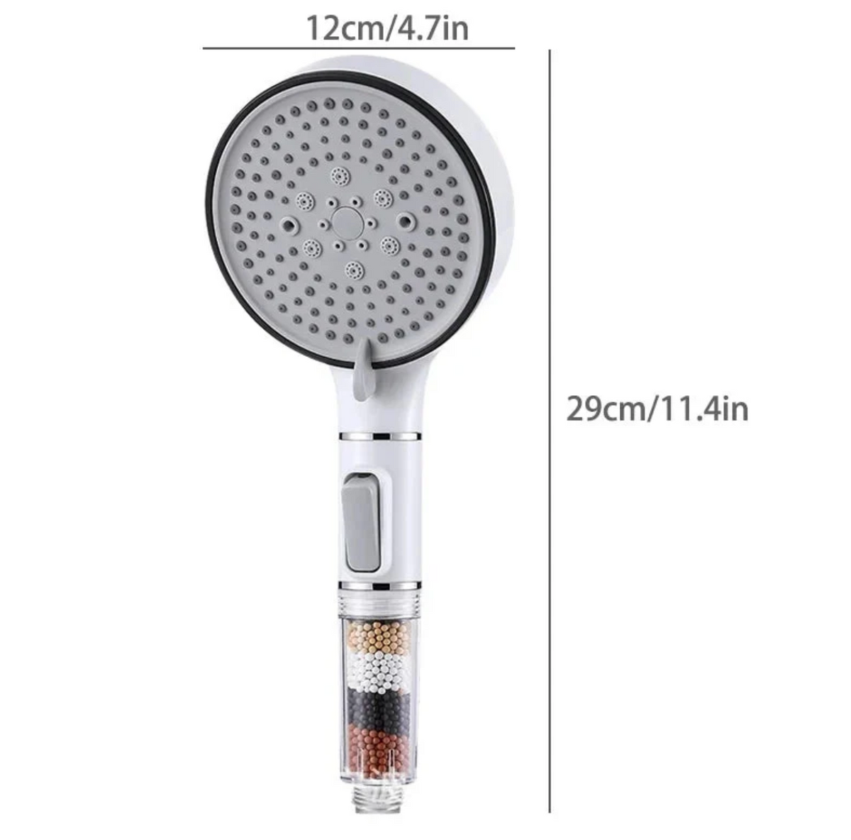 Pommeau de Douche Filtration Anti-Calcaire – Haute Pression & Économie d’Eau, 5 modes