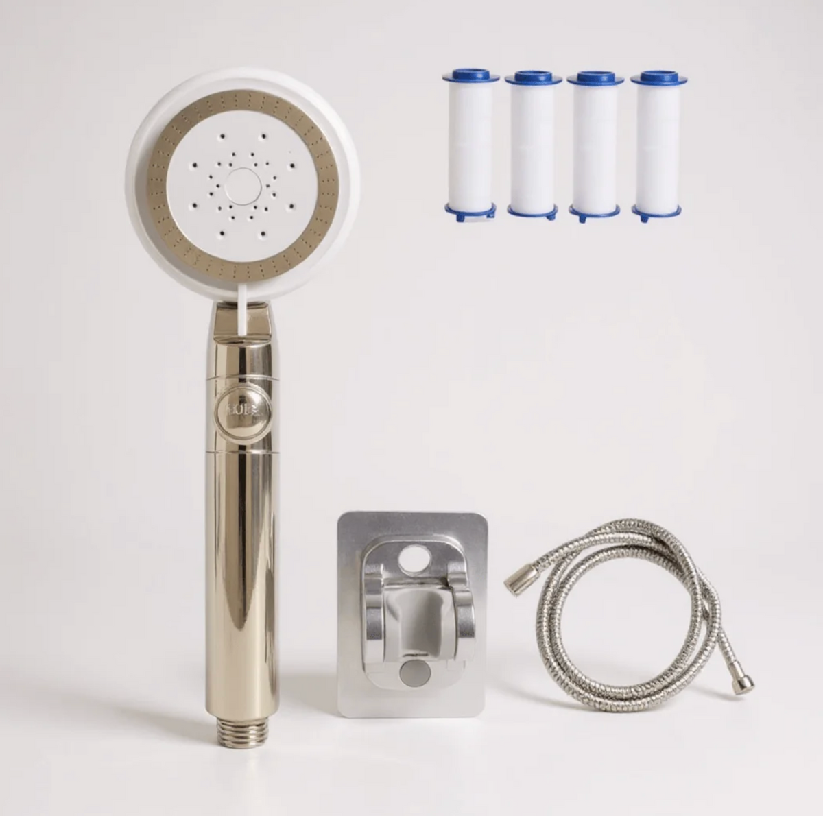 Pommeau de Douche Filtrant – Haute Pression & Économie d’Eau, 5 Modes + Bouton Stop