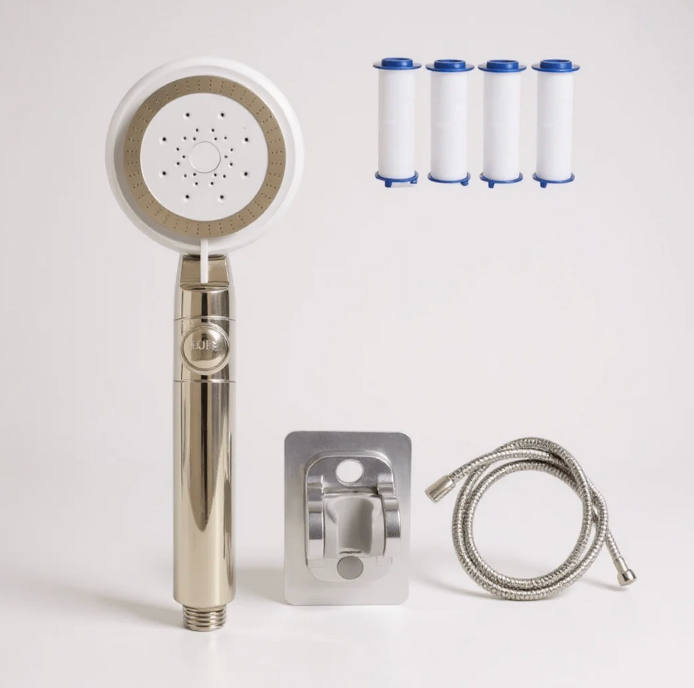 Pommeau de Douche Filtrant – Haute Pression & Économie d’Eau, 5 Modes + Bouton Stop