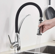 Robinet de cuisine flexible professionnel – Douchette extractible & rotation 360°