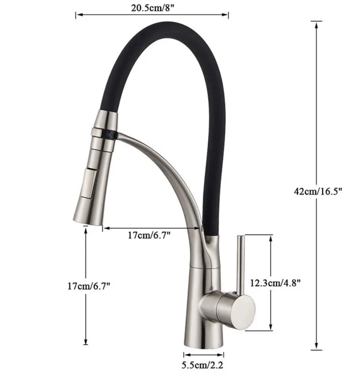 Robinet de cuisine flexible professionnel – Douchette extractible & rotation 360°