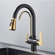 Robinet de cuisine 3 voies – Eau filtrée & douchette extractible