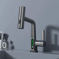 Robinet de cuisine digital – Douchette extractible 3 jets 360°