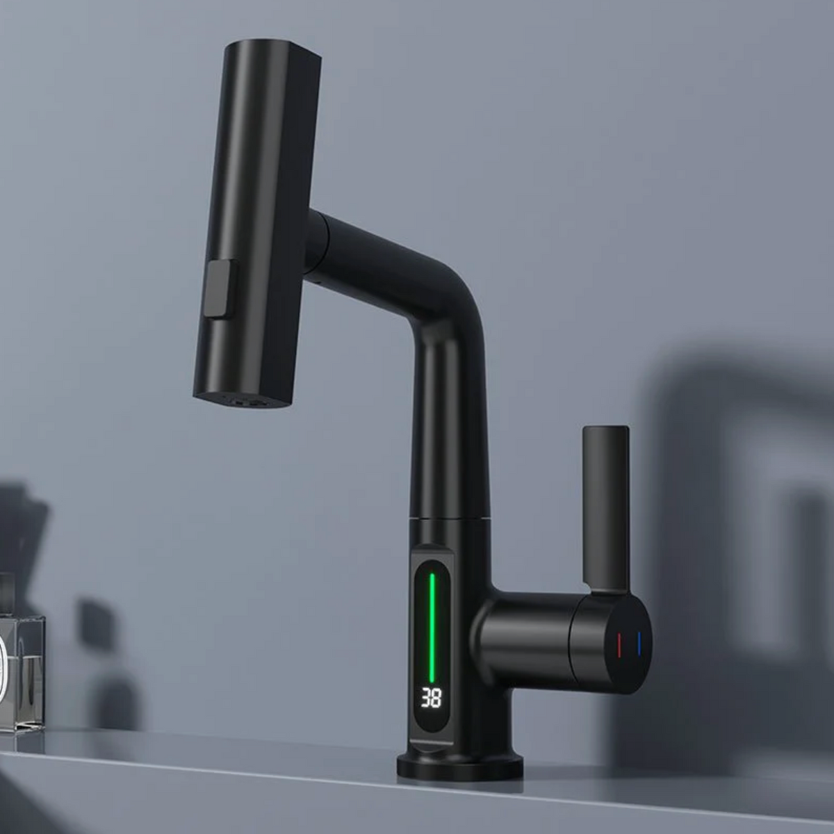 Robinet de cuisine digital – Douchette extractible 3 jets 360°