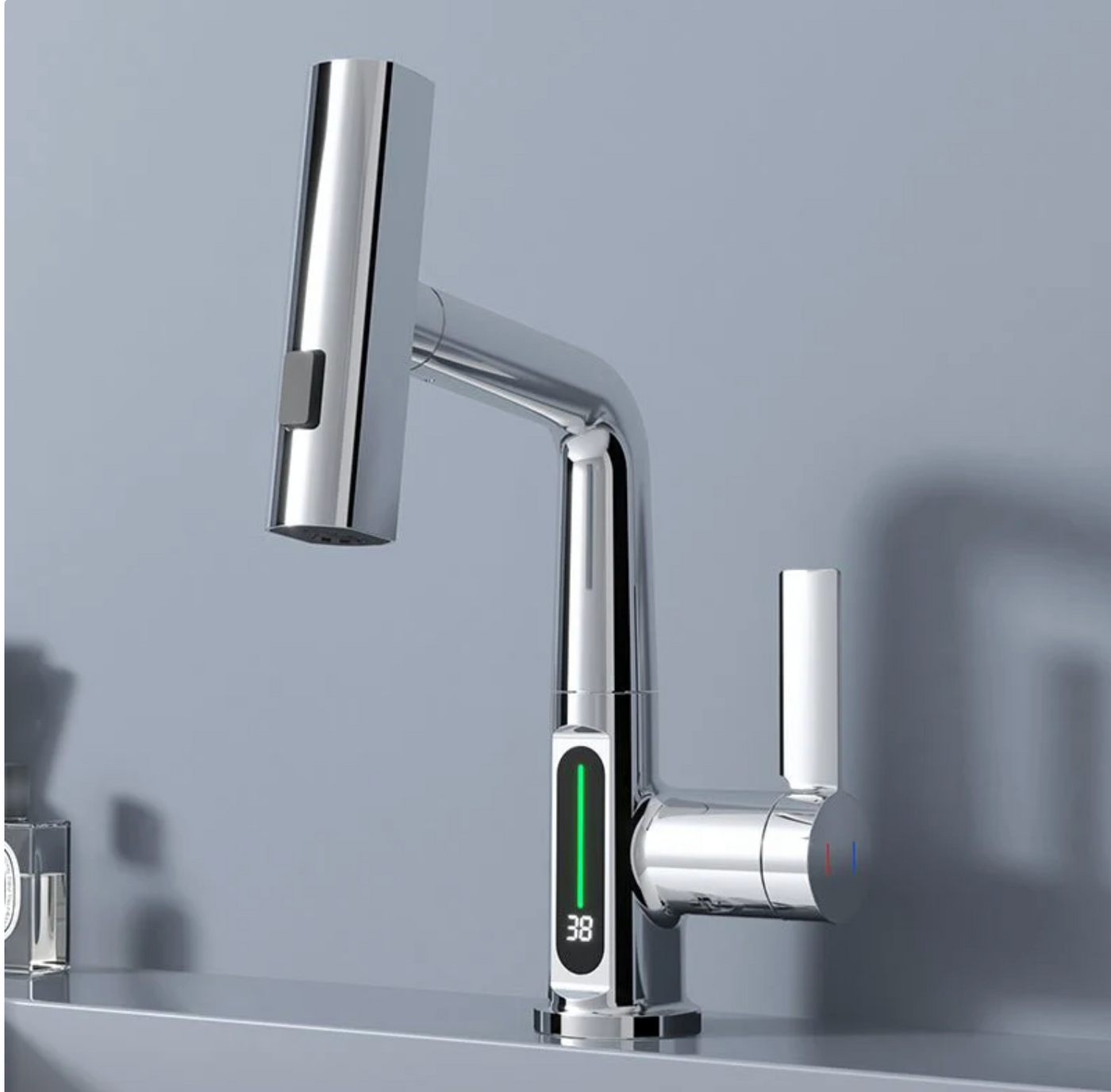 Robinet de cuisine digital – Douchette extractible 3 jets 360°