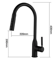 Robinet de cuisine extractible 360° – Douchette 2 jets
