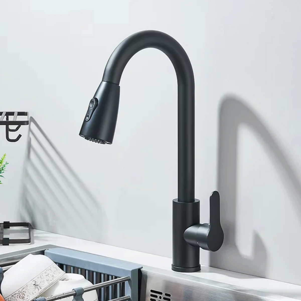 Robinet de cuisine extractible – Jet douchette & rotation 360°