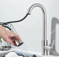Robinet de cuisine extractible – Jet douchette & rotation 360°