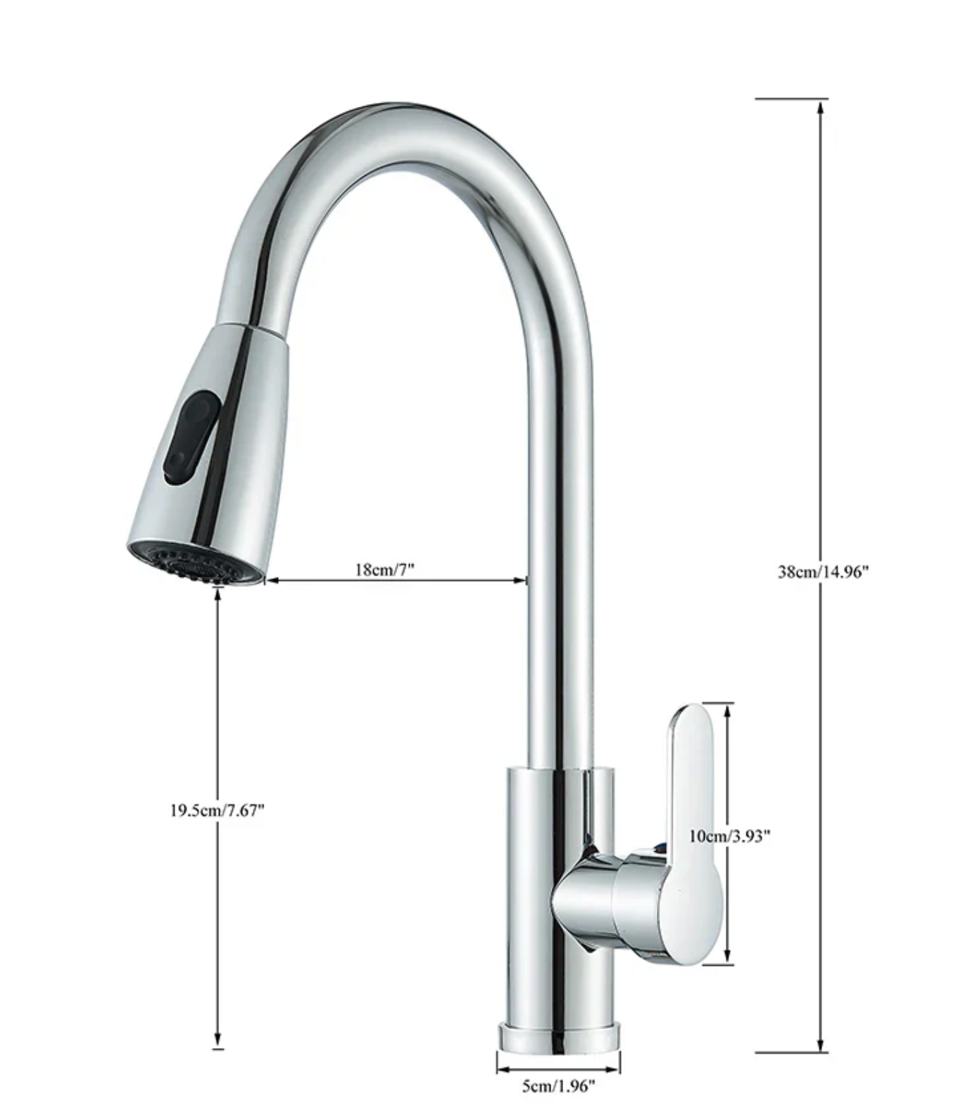 Robinet de cuisine extractible – Jet douchette & rotation 360°