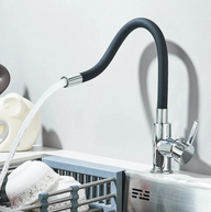 Robinet de cuisine flexible – Bec 360° en acier inoxydable