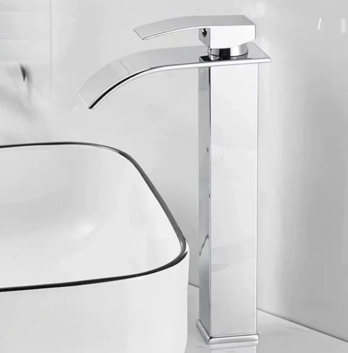 Robinet lavabo cascade inox – Design moderne durable