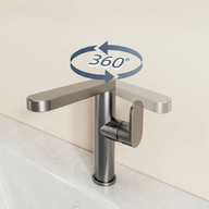 Mitigeur lavabo gris – Robinet salle de bain 360° chaud/froid