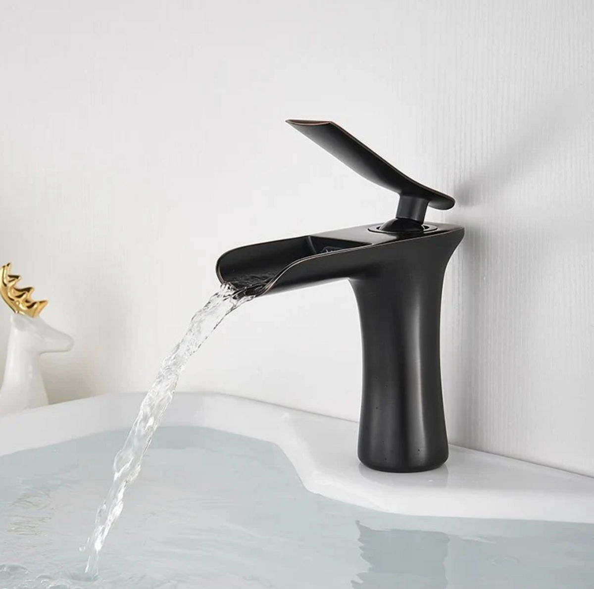Robinet cascade vintage en laiton – Poignée unique
