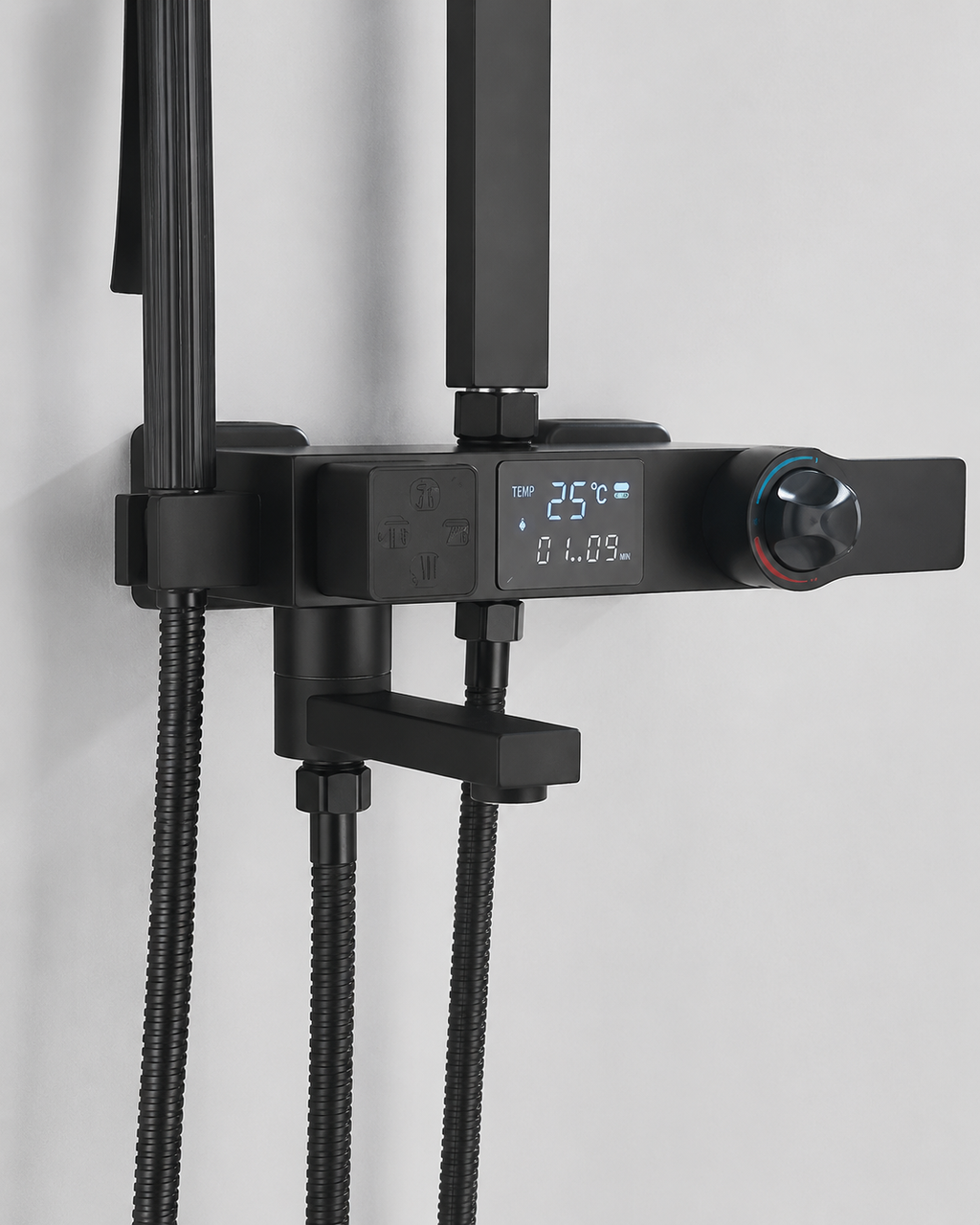 Colonne de Douche Thermostatique avec Affichage Digital – Pluie et Douchette