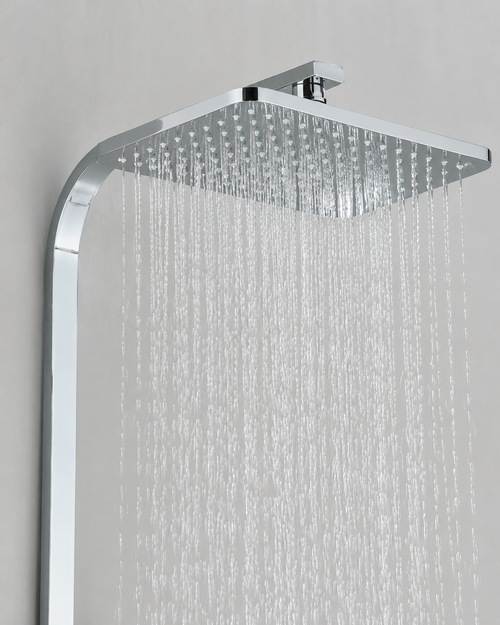 Colonne de Douche Thermostatique avec Affichage Digital – Douche Pluie (Noir / Chrome)