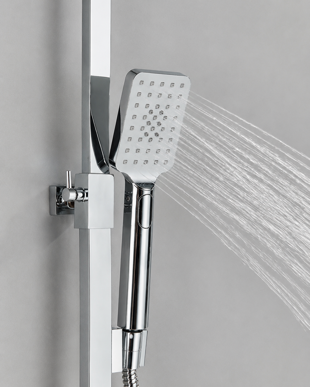 Colonne de Douche Thermostatique avec Affichage Digital – Douche Pluie (Noir / Chrome)