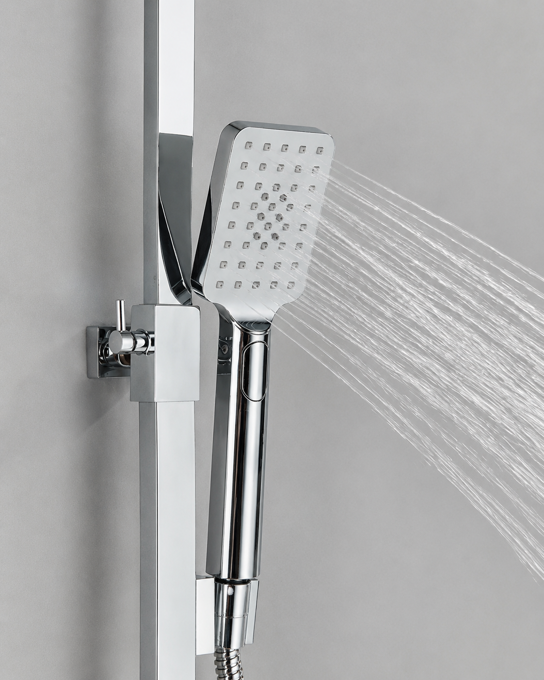 Colonne de Douche Thermostatique avec Affichage Digital – Douche Pluie (Noir / Chrome)