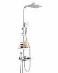Colonne de Douche Thermostatique avec Affichage Digital – Douche Pluie (Noir / Chrome)