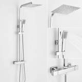 Colonne de Douche Thermostatique Chrome – Pluie / Douchette