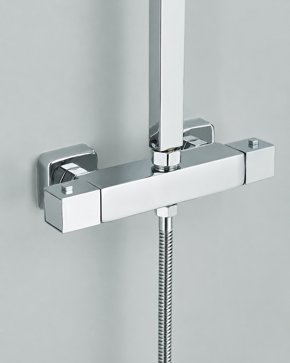 Colonne de Douche Thermostatique Chrome – Pluie / Douchette