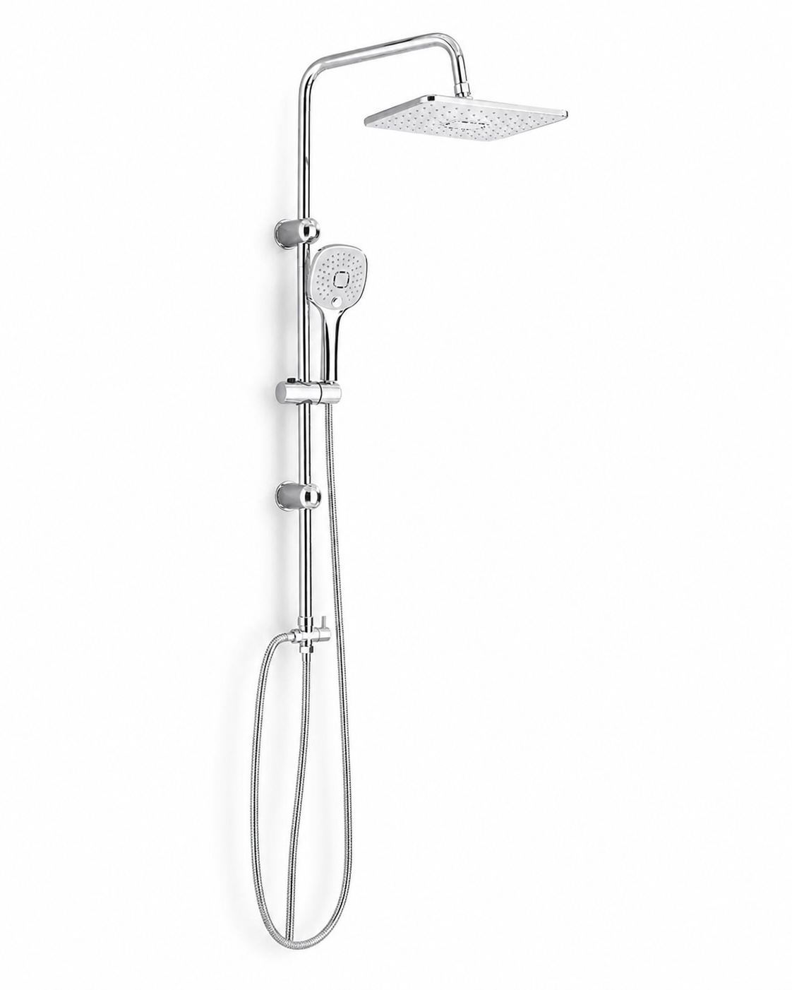 Colonne de Douche Pluie Noir Mat / Chrome – Ensemble Douche avec Douchette