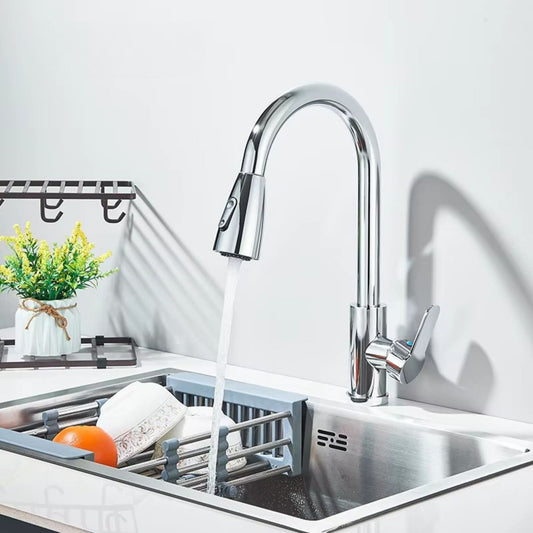 Robinet de cuisine extractible – Jet douchette & rotation 360°