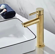 Mitigeur Lavabo Or Brossé – Robinet Salle de Bain (4 Tailles)