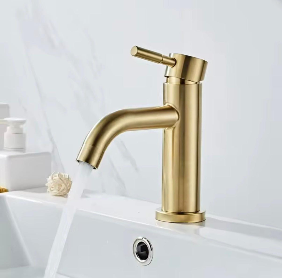 Mitigeur Lavabo Or Brossé – Robinet Salle de Bain (4 Tailles)