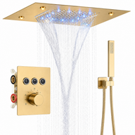 Colonne de Douche Encastrable Luxe LED – Pluie & Cascade, Douchette