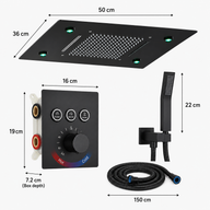 Colonne de Douche Encastrable Luxe LED – Pluie & Cascade, Douchette