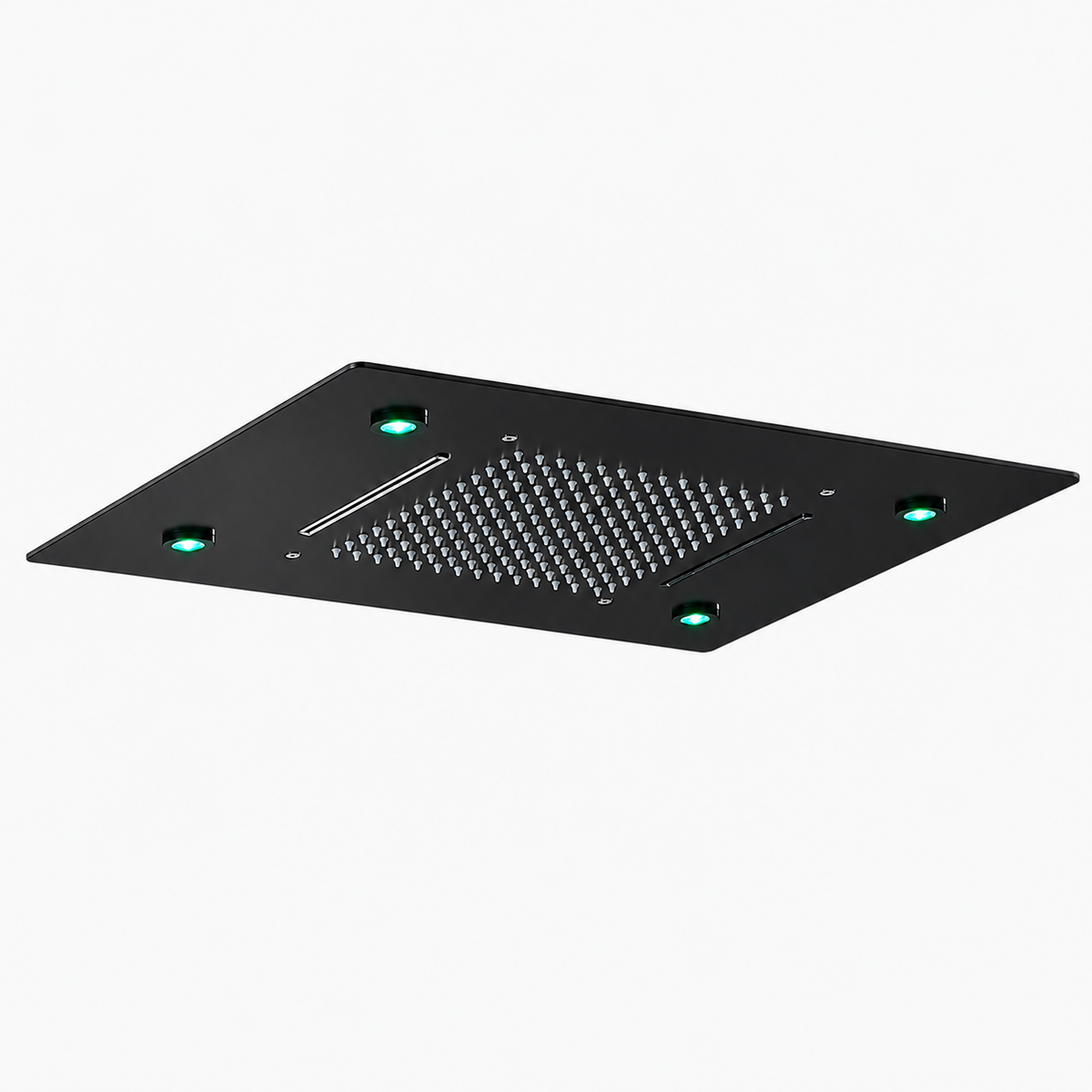 Colonne de Douche Encastrable Luxe LED – Pluie & Cascade, Douchette - Or
