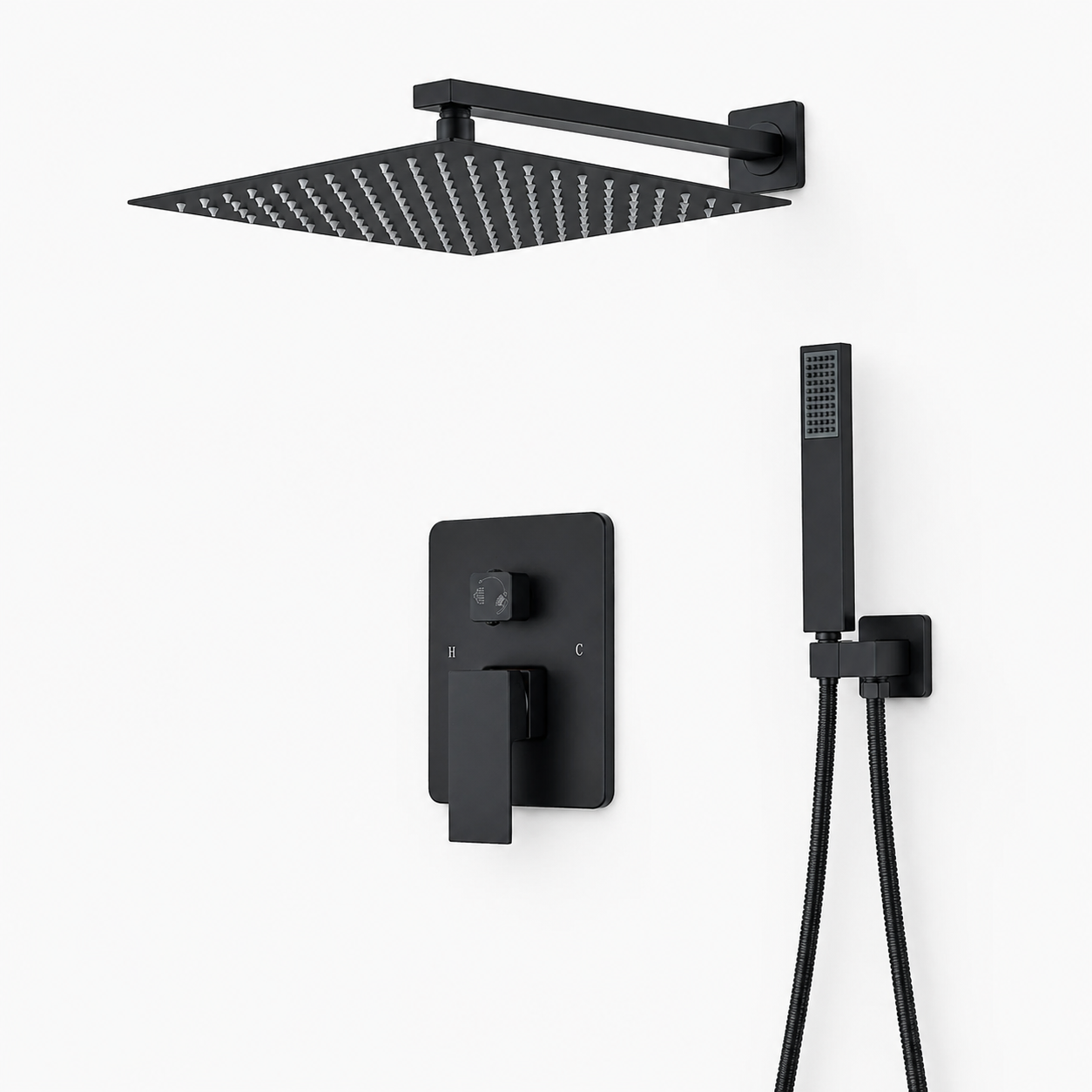 Colonne de Douche Encastrable Noir Mat – Luxe & Confort au Quotidien - Noir mat