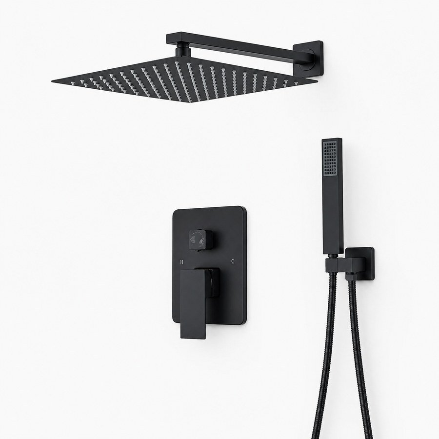 Colonne de Douche Encastrable Noir Mat – Luxe & Confort au Quotidien - Noir mat