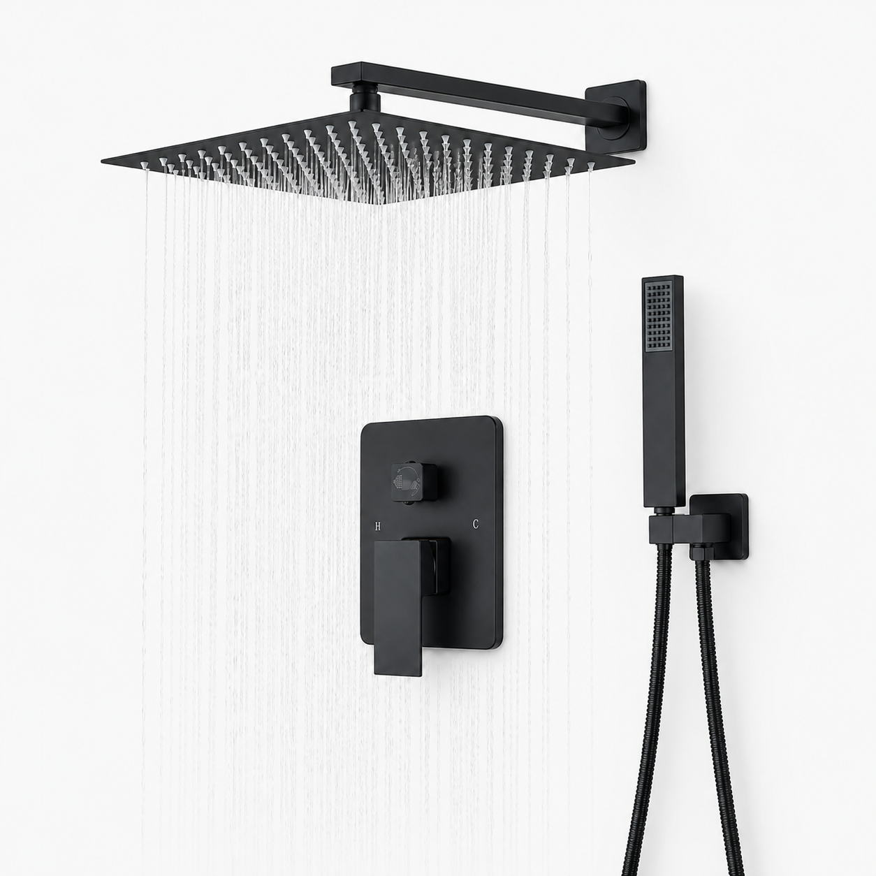 Colonne de Douche Encastrable Noir Mat – Luxe & Confort au Quotidien - Noir mat