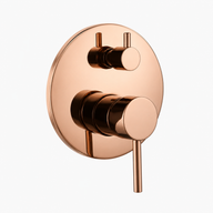 Colonne de Douche Encastrable Ronde – Pluie & Douchette - Or rose