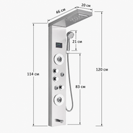Colonne de Douche Hydromassante Chrome à Affichage Digital LED – Massage & Détente