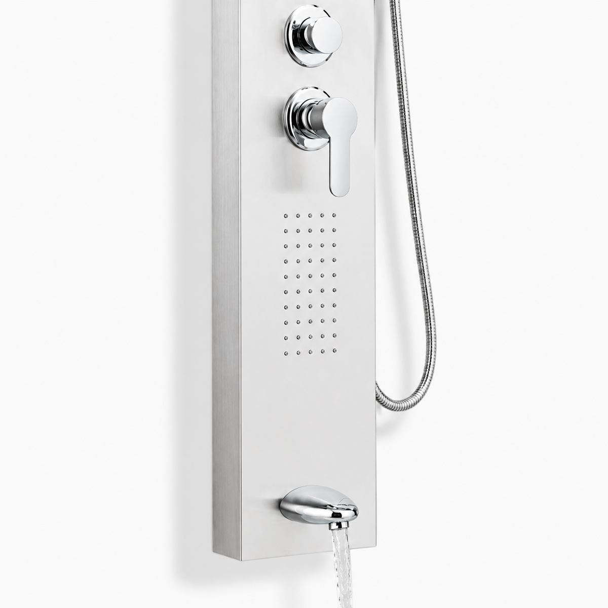 Colonne de Douche Hydromassante – Pluie, Cascade & Jets LED - Noir mat