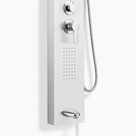 Colonne de Douche Hydromassante – Pluie, Cascade & Jets LED - Noir mat