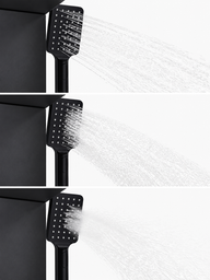 Colonne de Douche Hydromassante – Pluie, Cascade & Jets LED - Noir mat