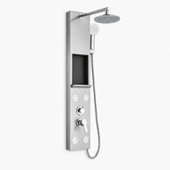 Colonne de Douche Hydromassante – Jets de Massage & Rangement Intégré - Chrome