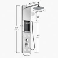 Colonne de Douche Hydromassante – Jets de Massage & Rangement Intégré - Chrome