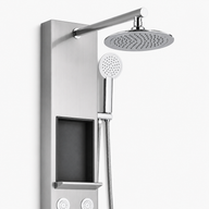 Colonne de Douche Hydromassante – Jets de Massage & Rangement Intégré - Chrome