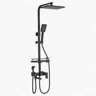 Colonne de douche noir mat — effet pluie & jets haute pression
