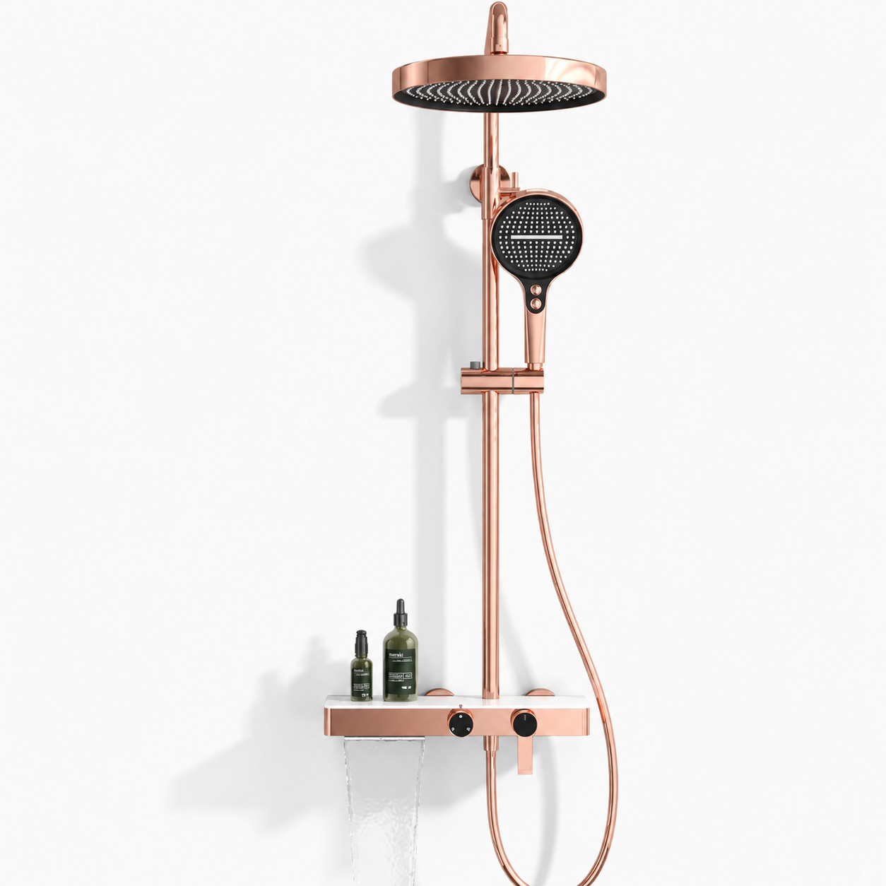 Colonne de Douche Premium – Pluie, Douchette & Bec Baignoire – Chrome