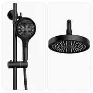 Colonne de Douche Premium – Pluie, Douchette & Bec Baignoire – Noir mat